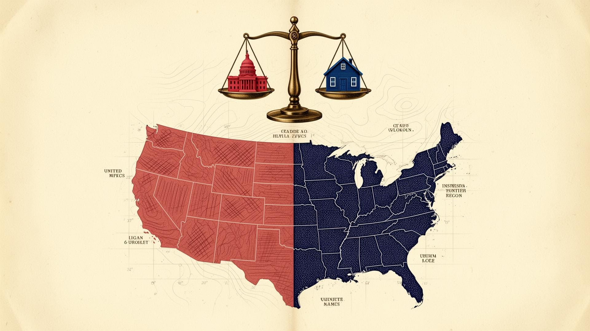 A clean data graphic comparing states with different policy models to highlight public metrics and a neutral red states vs blue states comparison.